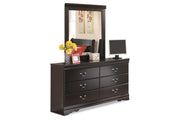 Huey Vineyard Black Dresser and Mirror -  Ashley - DMV Furniture