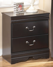 Huey Vineyard Black Twin Sleigh Bed and Nightstand from Ashley - DMV Furniture
