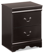 Huey Vineyard Black Twin Sleigh Bed and Nightstand from Ashley - DMV Furniture