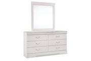 Anarasia White Dresser and Mirror -  Ashley - DMV Furniture