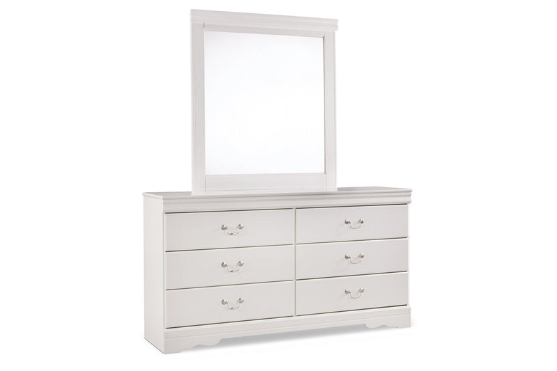 Anarasia White Dresser and Mirror -  Ashley - DMV Furniture