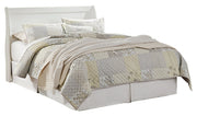 Anarasia Queen Sleigh Headboard, Dresser and Mirror in White from Ashley - DMV Furniture