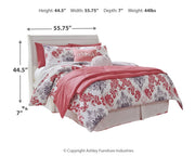Anarasia Full Sleigh Headboard, Dresser and Mirror in White from Ashley - DMV Furniture
