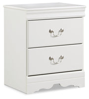 Anarasia White Twin Sleigh Bed with Nightstand from Ashley - DMV Furniture