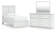 Bostwick Shoals Twin Panel Bed, Dresser and Mirror from Ashley - DMV Furniture