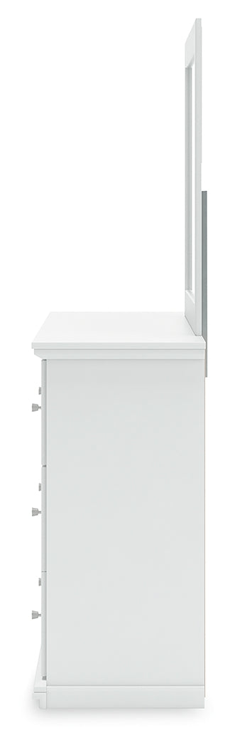 Bostwick Shoals Twin Panel Bed, Dresser and Mirror from Ashley - DMV Furniture