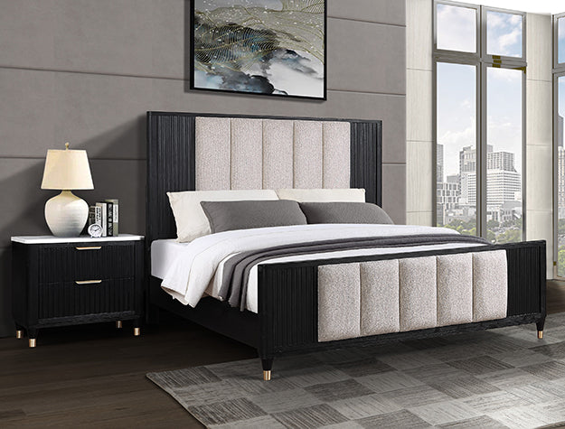 Kara Quenn Bed and Two Nightstand