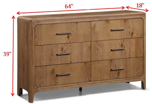 Westcott Cerused Natural Dresser from Crown Mark - DMV Furniture