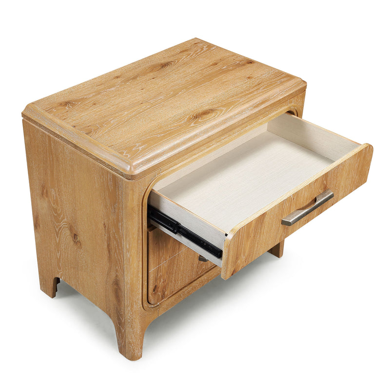 Westcott Cerused Natural Nightstand from Crown Mark - DMV Furniture