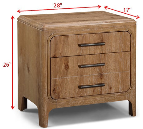 Westcott Cerused Natural Nightstand from Crown Mark - DMV Furniture