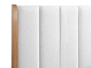 Westcott Cerused Natural King Upholstered Panel Bed from Crown Mark - DMV Furniture