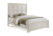 Alexandria Antique White Queen Panel Bed from Crown Mark - DMV Furniture