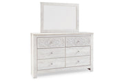 Paxberry Whitewash Dresser and Mirror -  Ashley - DMV Furniture