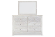 Paxberry Whitewash Dresser and Mirror -  Ashley - DMV Furniture