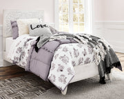 Porter Whitewash King Panel Bed with Mirrored Dresser and Chest from Ashley - DMV Furniture