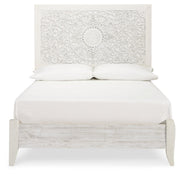 Paxberry Whitewash Full Panel Bed and Nightstand from Ashley - DMV Furniture