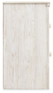 Porter Whitewash King Panel Bed with Mirrored Dresser and Chest from Ashley - DMV Furniture