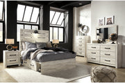 Cambeck Whitewash Full Panel Bed with 2 Storage Drawers from Ashley - DMV Furniture