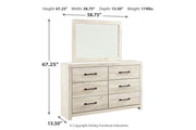 Cambeck Whitewash Dresser and Mirror -  Ashley - DMV Furniture
