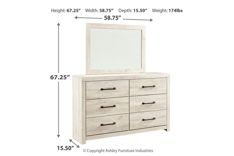 Cambeck Whitewash Dresser and Mirror -  Ashley - DMV Furniture