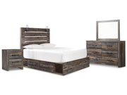 Drystan Multi Queen Panel Bed with Mirrored Dresser and Nightstand from Ashley - DMV Furniture