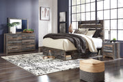Drystan Multi Color Queen Panel Bed with Storage, Dresser and Mirror from Ashley - DMV Furniture