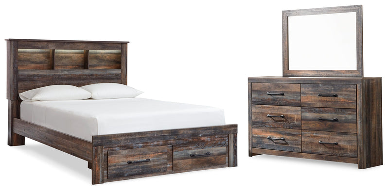 Drystan Multi Full Bookcase Storage Bed, Dresser and Mirror from Ashley - DMV Furniture
