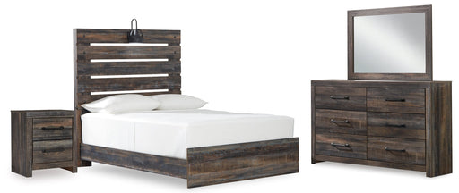 Drystan Multi Full Panel Bed, Dresser, Mirror, and Nightstand from Ashley - DMV Furniture