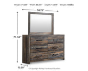 Drystan Multi Color Queen Panel Bed with Storage, Dresser and Mirror from Ashley - DMV Furniture
