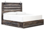 Drystan Multi King Panel Bed with Under Bed Storage, Dresser, Mirror and Nightstand from Ashley - DMV Furniture