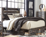 Drystan Multi Color Queen Panel Bed with Storage, Dresser and Mirror from Ashley - DMV Furniture