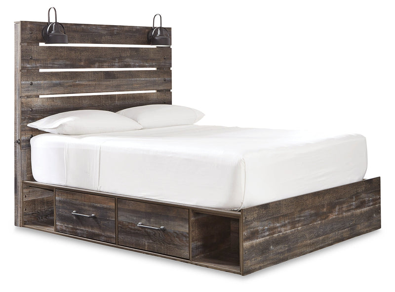 Drystan Multi Color Queen Panel Bed with Storage, Dresser and Mirror from Ashley - DMV Furniture