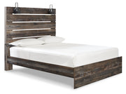Drystan Multi Color Queen Panel Bed with Mirrored Dresser and 2 Nightstands from Ashley - DMV Furniture