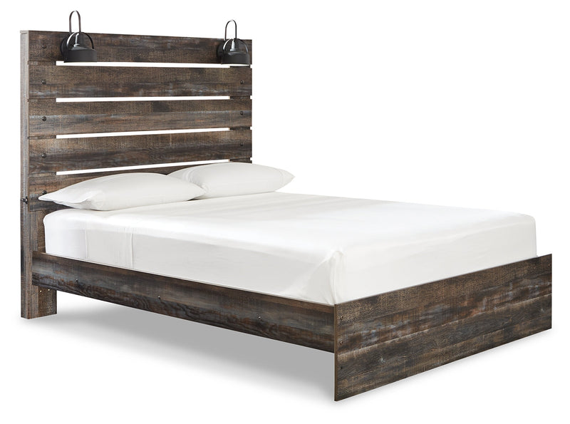 Drystan Multi Color Queen Panel Bed with Mirrored Dresser and 2 Nightstands from Ashley - DMV Furniture