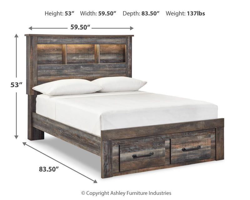 Drystan Multi Full Bookcase Storage Bed, Dresser and Mirror from Ashley - DMV Furniture