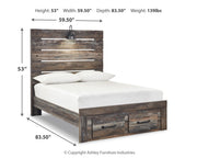 Drystan Multi Full Panel Storage Bed, Dresser, Mirror and Nightstand from Ashley - DMV Furniture