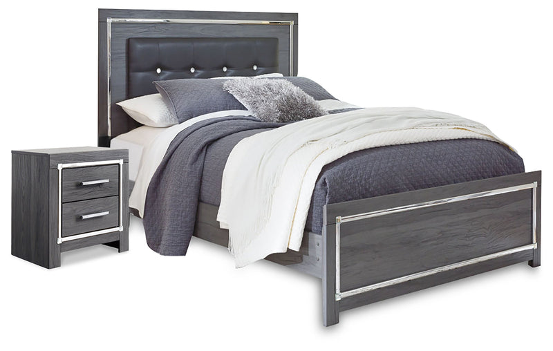 Lodanna Gray Queen Panel Bed and Nightstand from Ashley - DMV Furniture