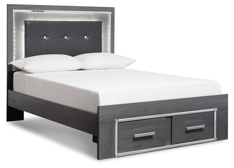 Lodanna Gray Full Storage Bed, Chest and Nightstand from Ashley - DMV Furniture