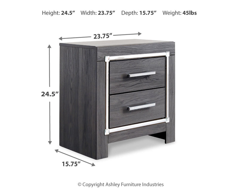 Lodanna Gray Queen Panel Bed and Nightstand from Ashley - DMV Furniture