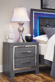 Lodanna Gray Queen Panel Bed and Nightstand from Ashley - DMV Furniture