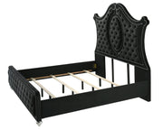 Cameo Black King Upholstered Panel Bed from Crown Mark - DMV Furniture