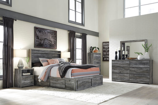 Baystorm Gray LED Side/Footboard Storage Platform Bedroom Set from Ashley - DMV Furniture