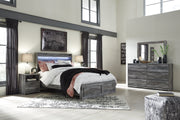 Baystorm Gray Queen Panel Storage Bed with Mirrored Dresser and Nightstand from Ashley - DMV Furniture