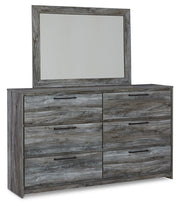 Baystorm Gray Queen Panel Bed with 2 Side Storage, Dresser, Mirror, and Nightstand from Ashley - DMV Furniture