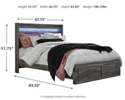 Baystorm Gray Queen Panel Storage Bed, Dresser and Nightstand from Ashley - DMV Furniture