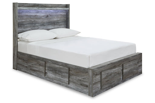 Baystorm Gray Full Panel Bed with 4 Storage Drawers from Ashley - DMV Furniture