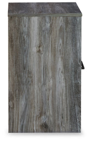 Baystorm Gray Queen Panel Bed with 2 Side Storage, Dresser, Mirror, and Nightstand from Ashley - DMV Furniture