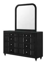 Armany Black Dresser Top (Mirror Only) from Crown Mark - DMV Furniture