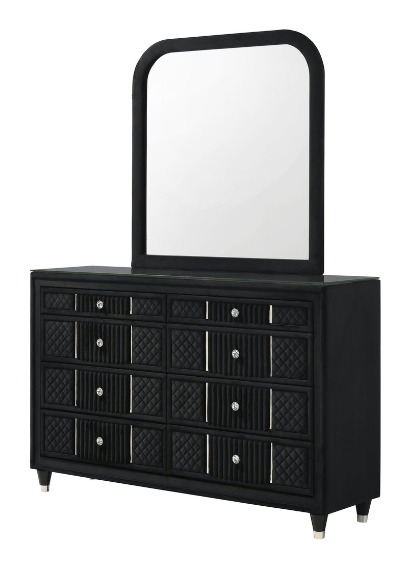 Armany Black Dresser Top (Mirror Only) from Crown Mark - DMV Furniture