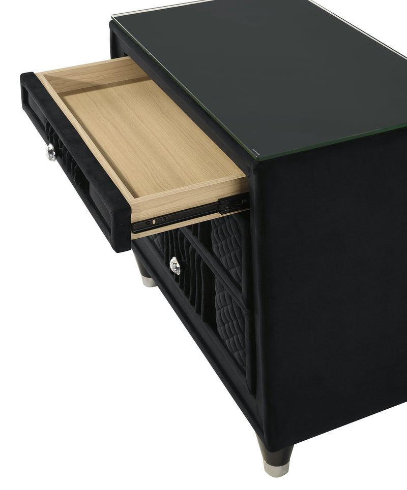 Armany Black Nightstand from Crown Mark - DMV Furniture